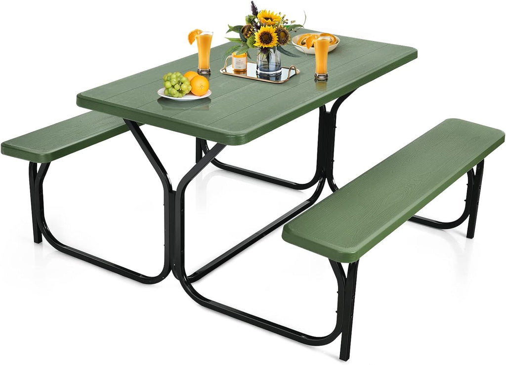 59" Outdoor Picnic Table Bench Set