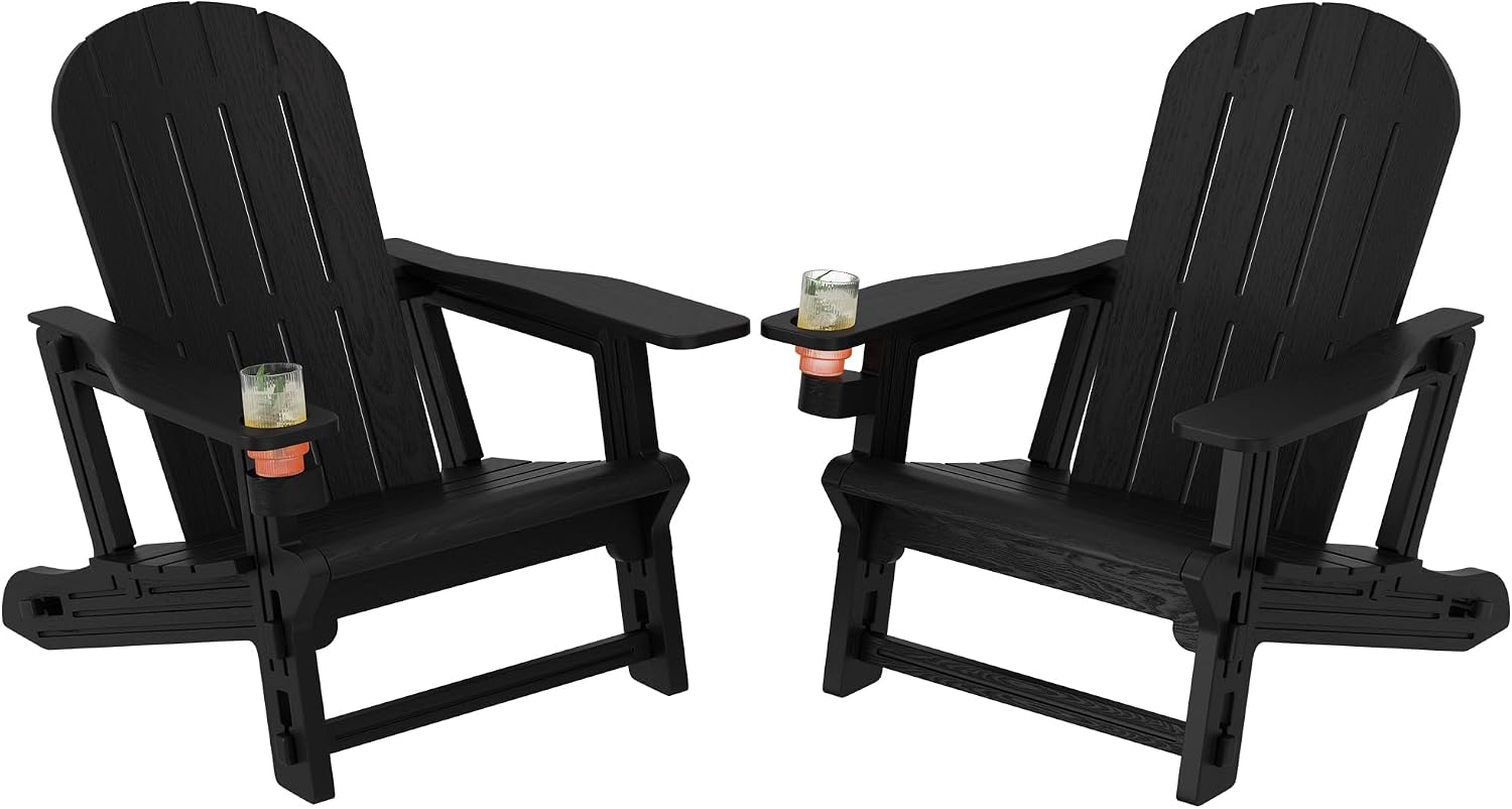 2 Pack HDPE Adirondack Chair Set