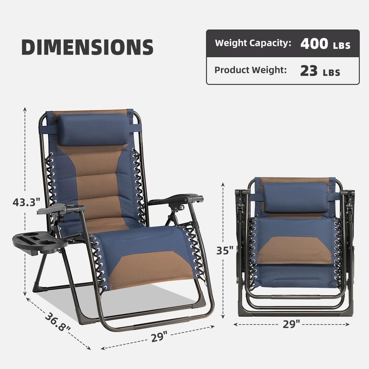 Padded Zero Gravity Lounge Chair