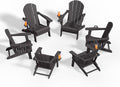 Folding Adirondack Chairs With Cup Holders Black