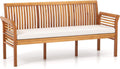 62.5" 3-Seater Acacia Wood Patio Bench