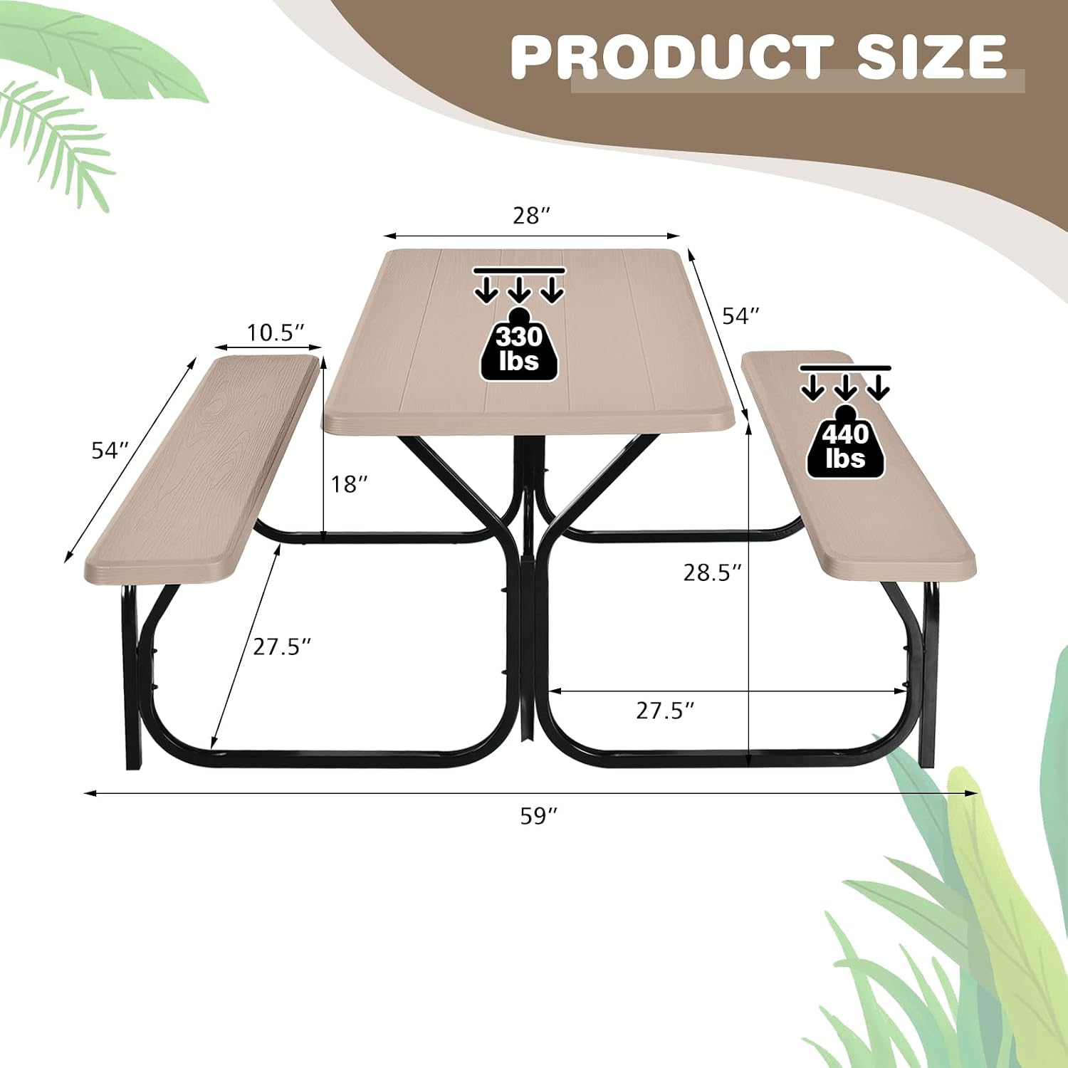 Outdoor Picnic Table Set