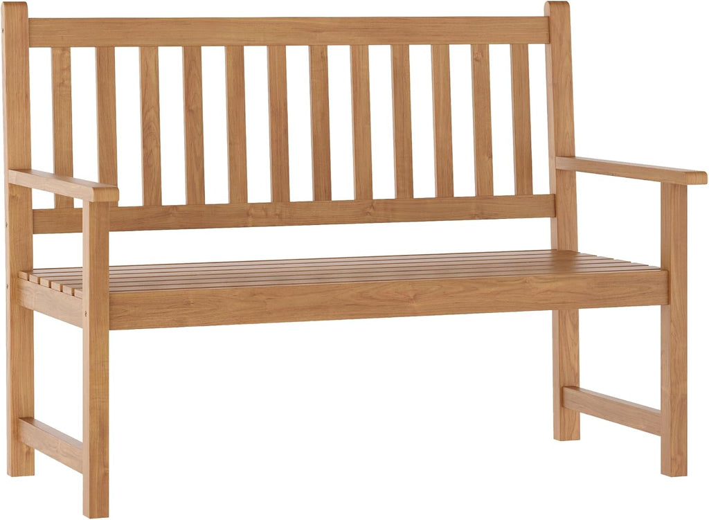 Flash Furniture Acacia Wood 2-Seater Patio Bench