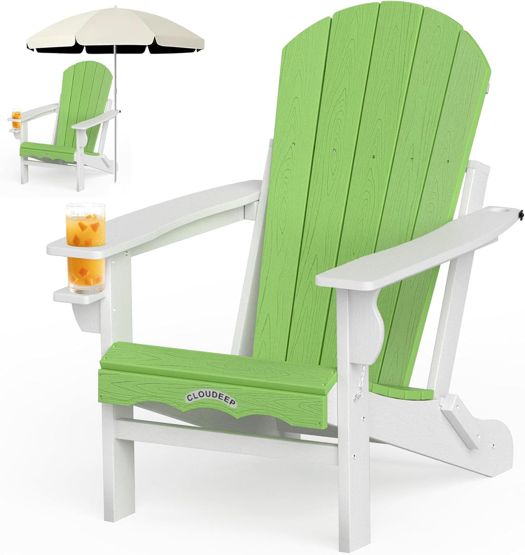 Folding Adirondack Chair With Cup Holder