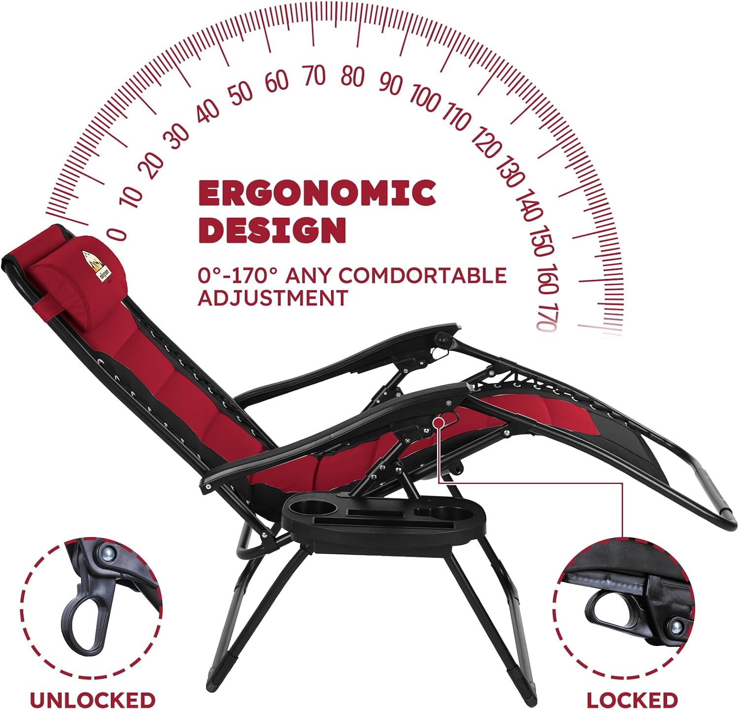 2 Padded Zero Gravity Lounge Chairs