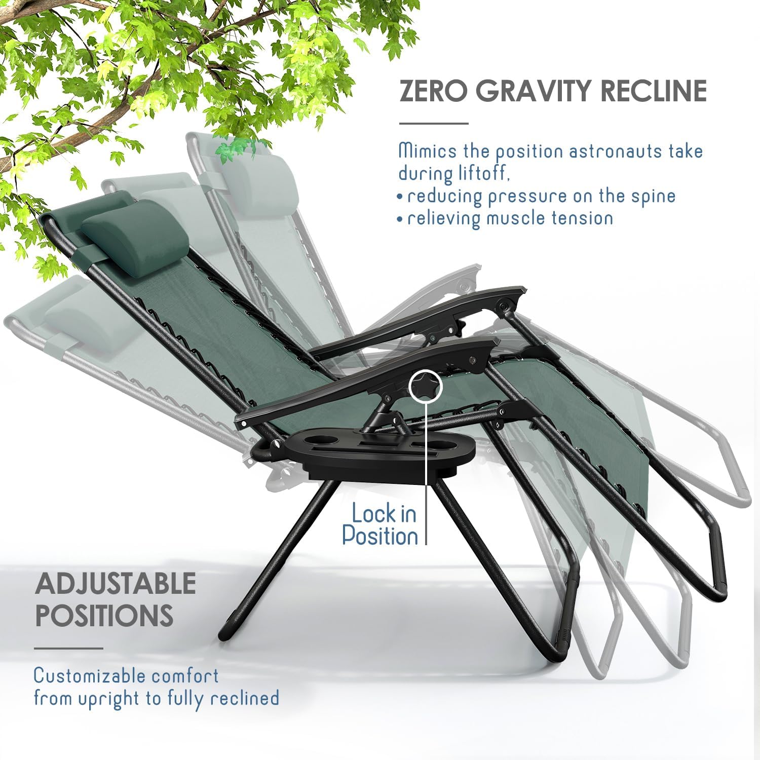 Nestl Single Zero Gravity Lounge Chair