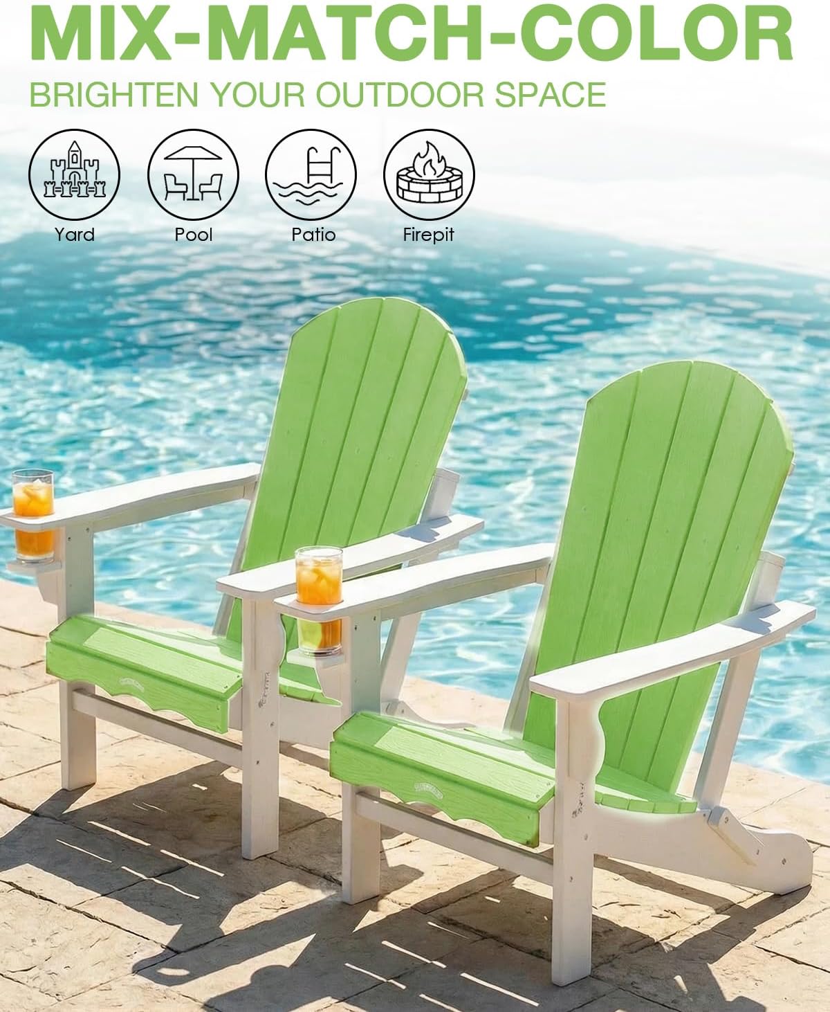 Folding Adirondack Chair With Cup Holder