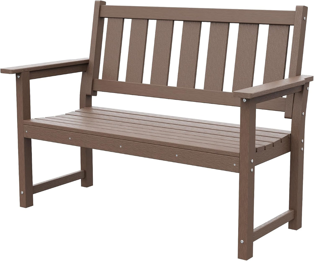 50" HDPE 2-Seater Outdoor Garden Bench