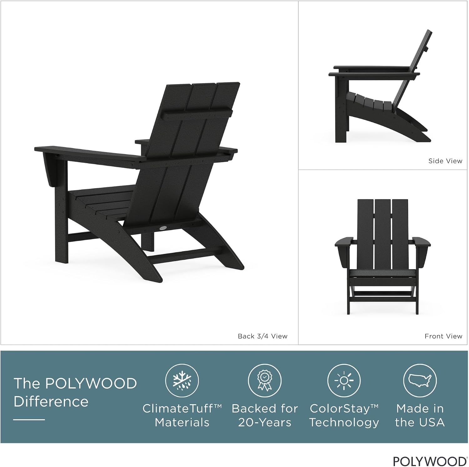 Modern HDPE Adirondack Chair
