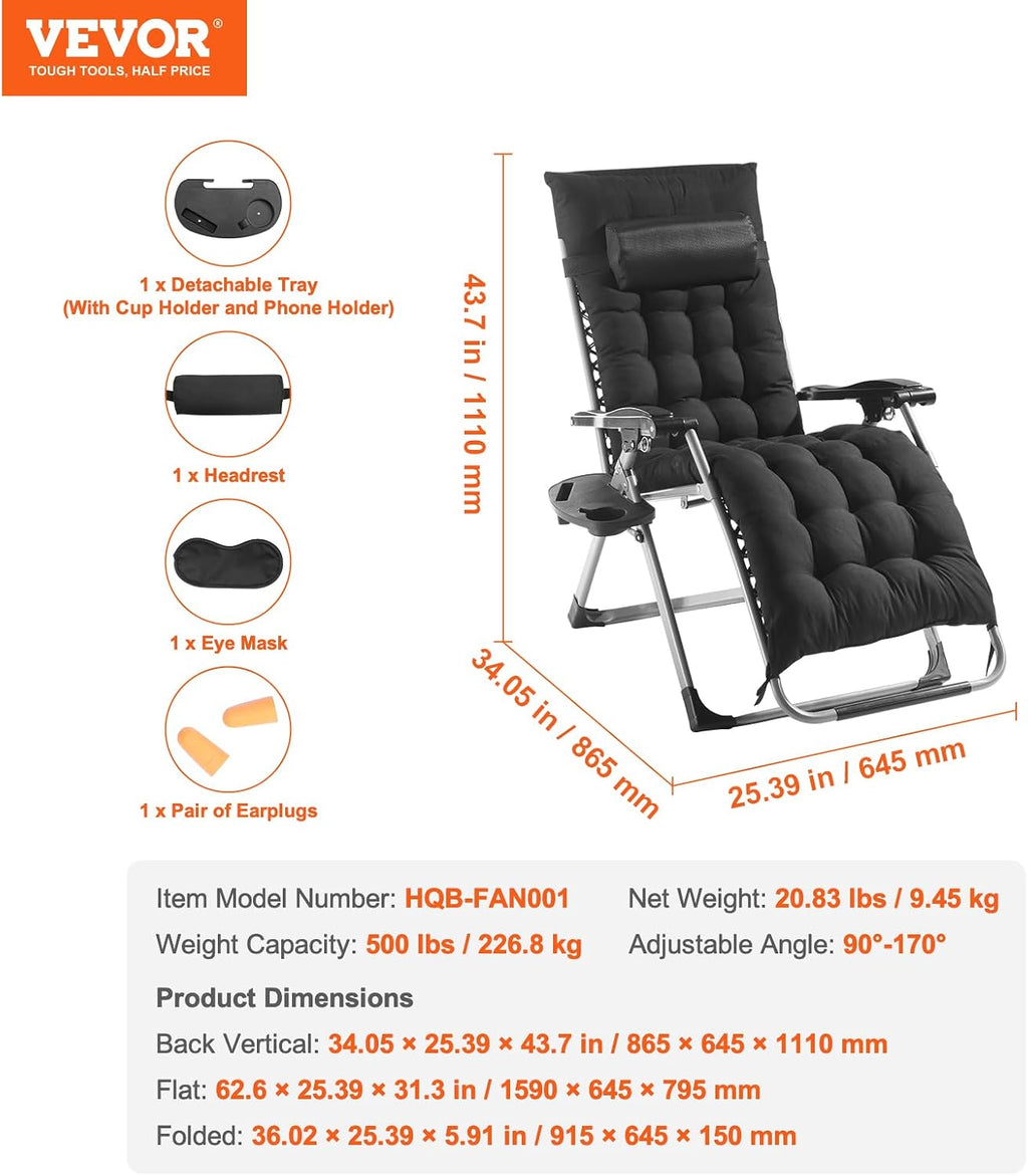 26" Zero Gravity Chair