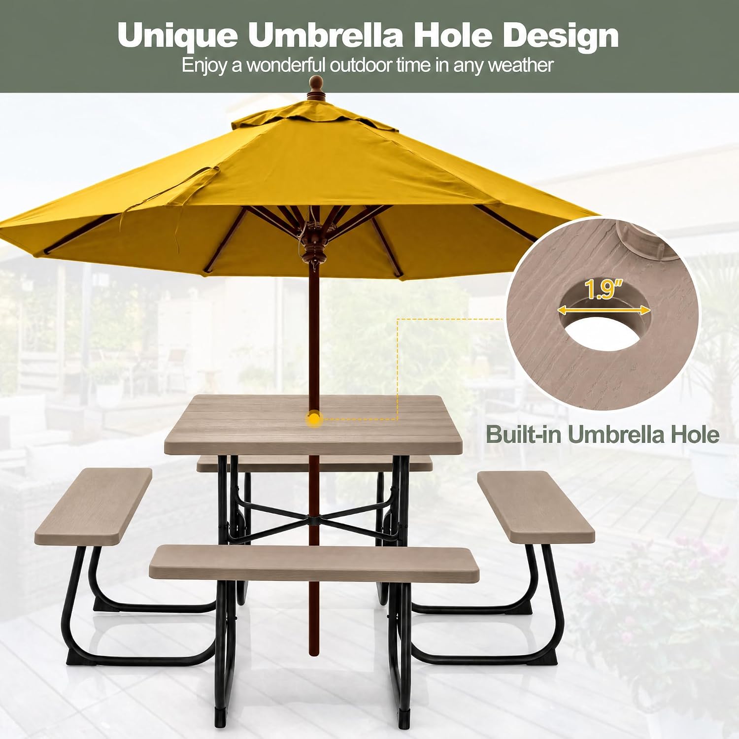 8-Seat HDPE Picnic Table