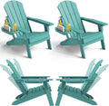 4 Pack Adjustable HDPE Adirondack Chairs