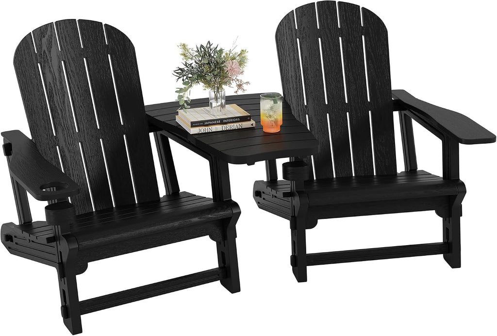 2 Pack HDPE Adirondack Chair Set