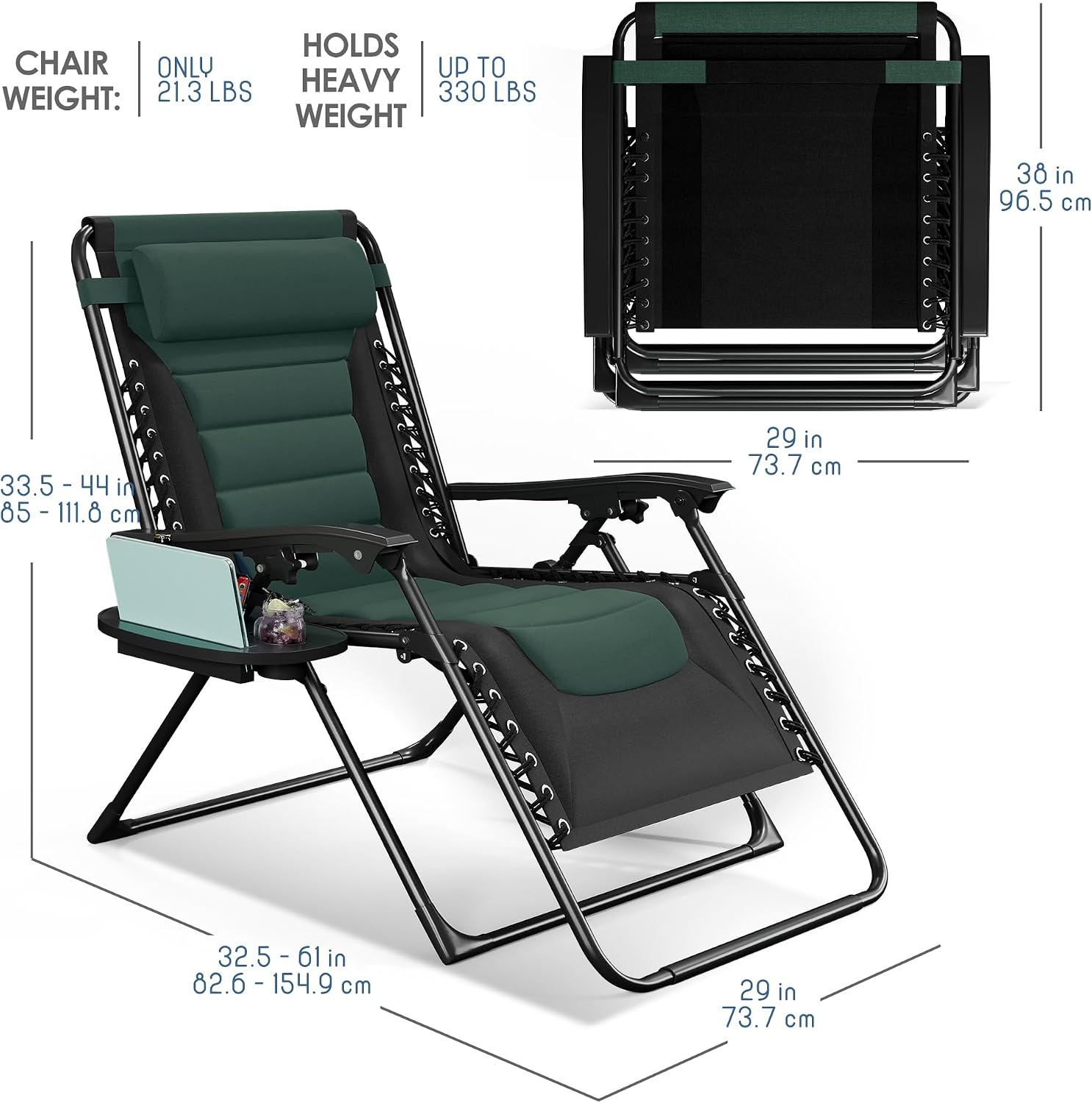 Nestl Padded Zero Gravity Chair