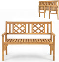 4Ft Foldable Acacia Wood Garden Bench