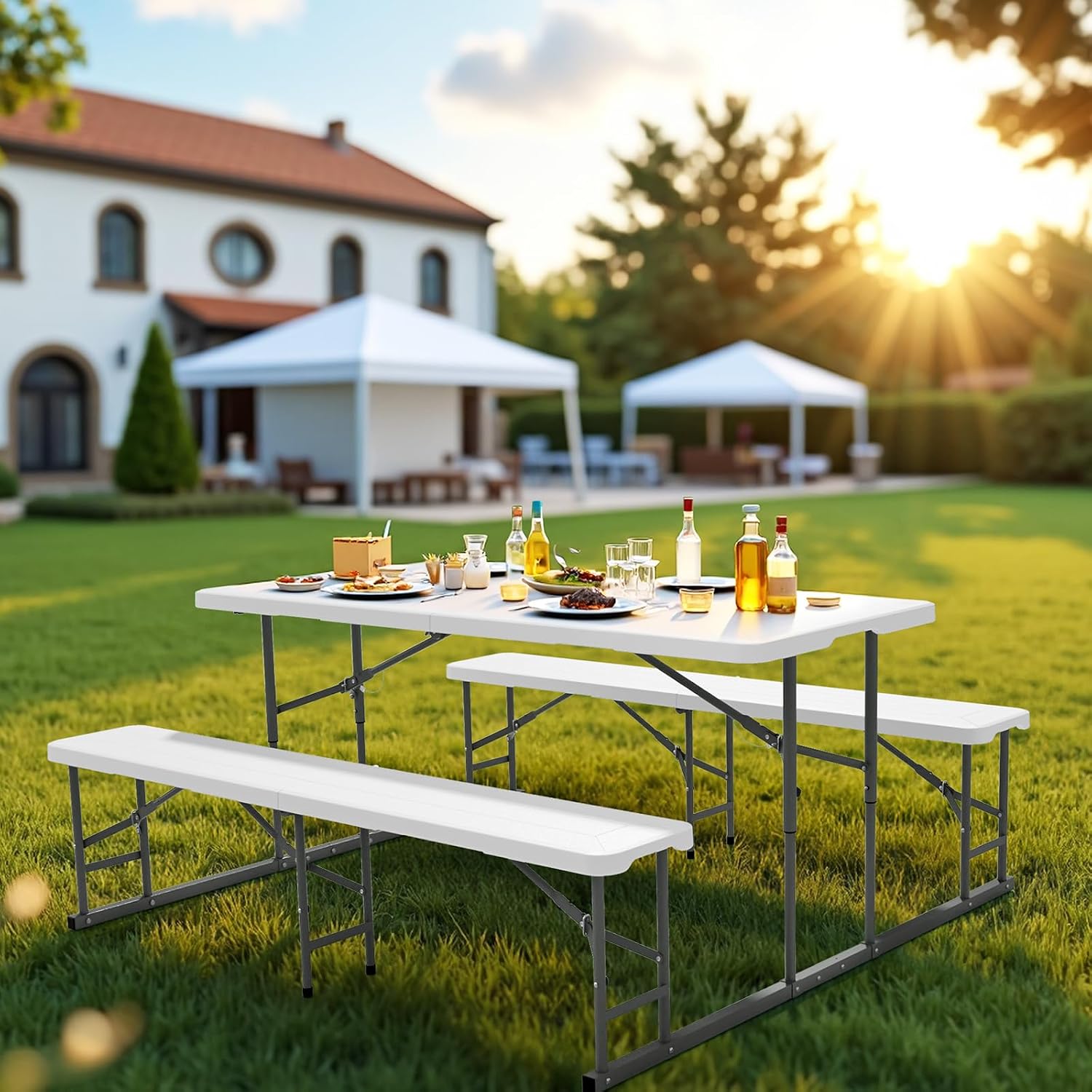 Foldable Picnic Table Set