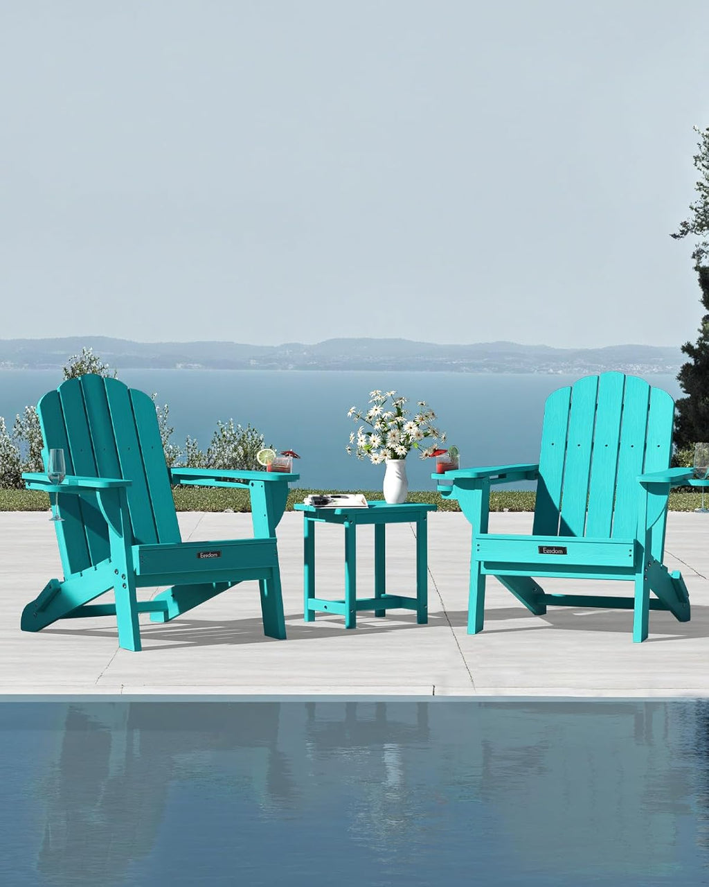 Folding Adirondack Chair With Cup Holders