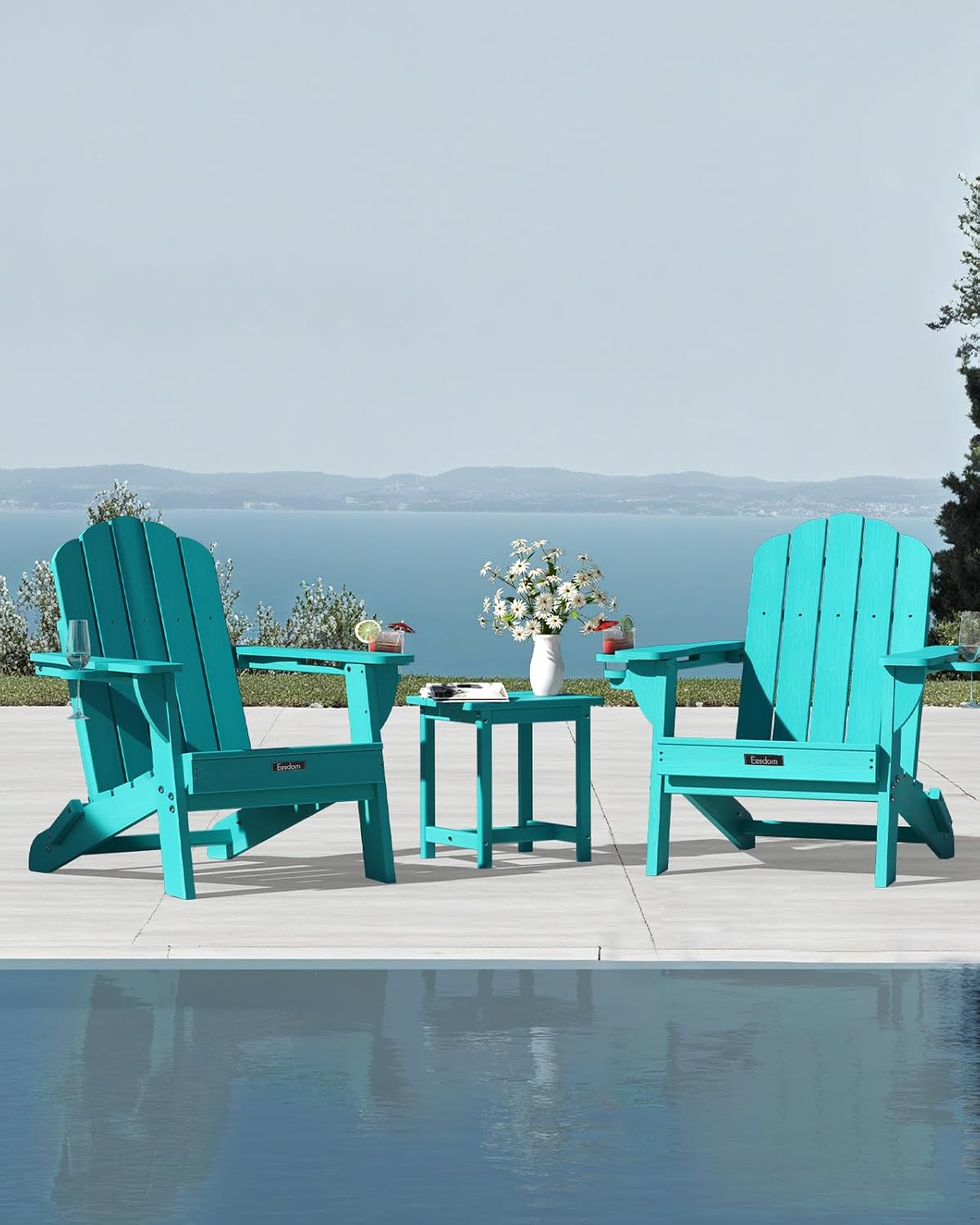 Folding Adirondack Chair With Cup Holders