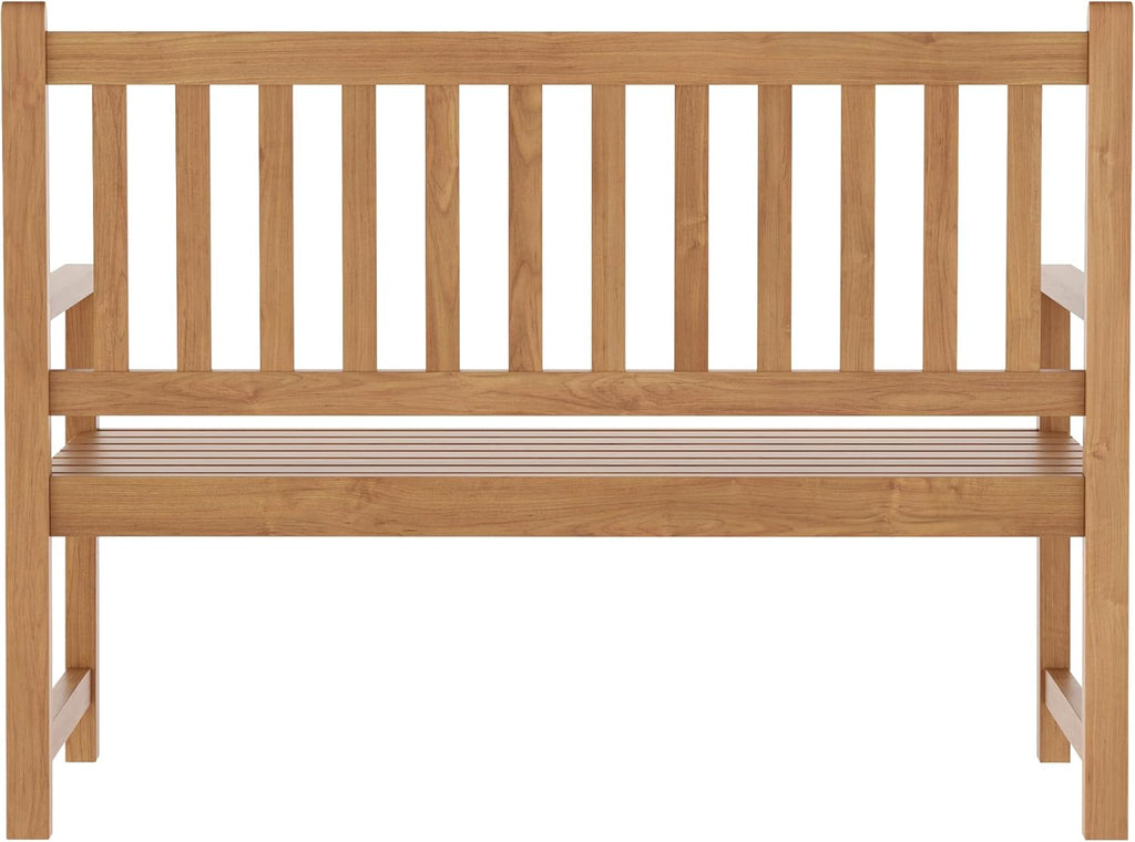 Flash Furniture Acacia Wood 2-Seater Patio Bench