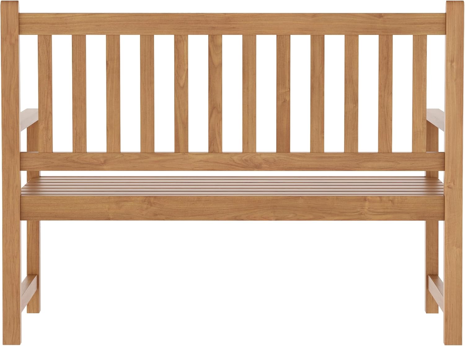 Flash Furniture Acacia Wood 2-Seater Patio Bench