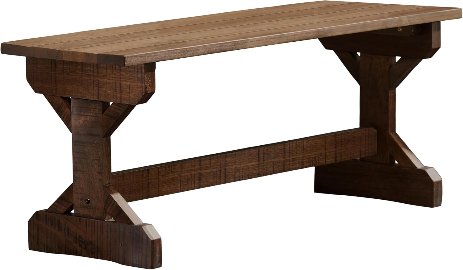 46" Meranti Wood Farmhouse Bench