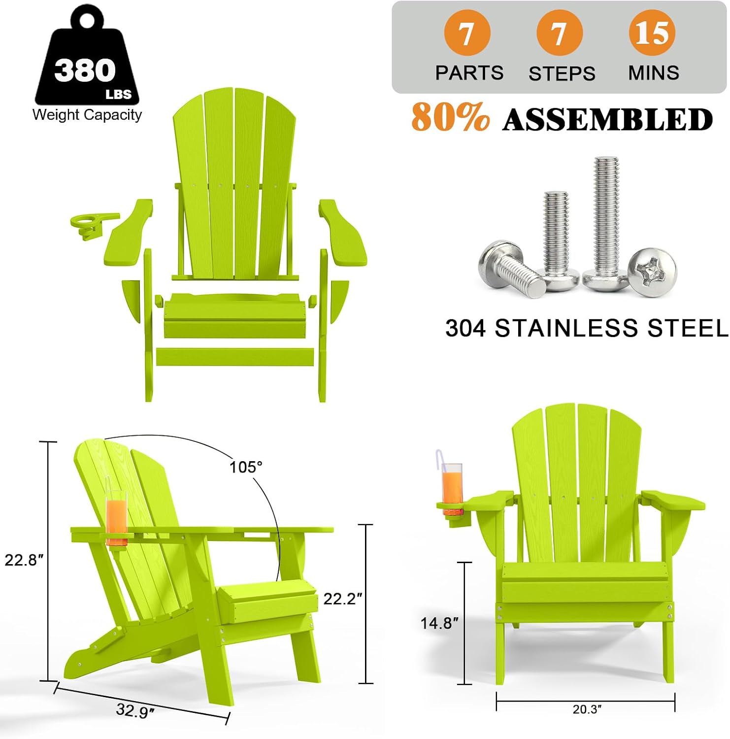 Folding Adirondack Chairs With Cup Holders