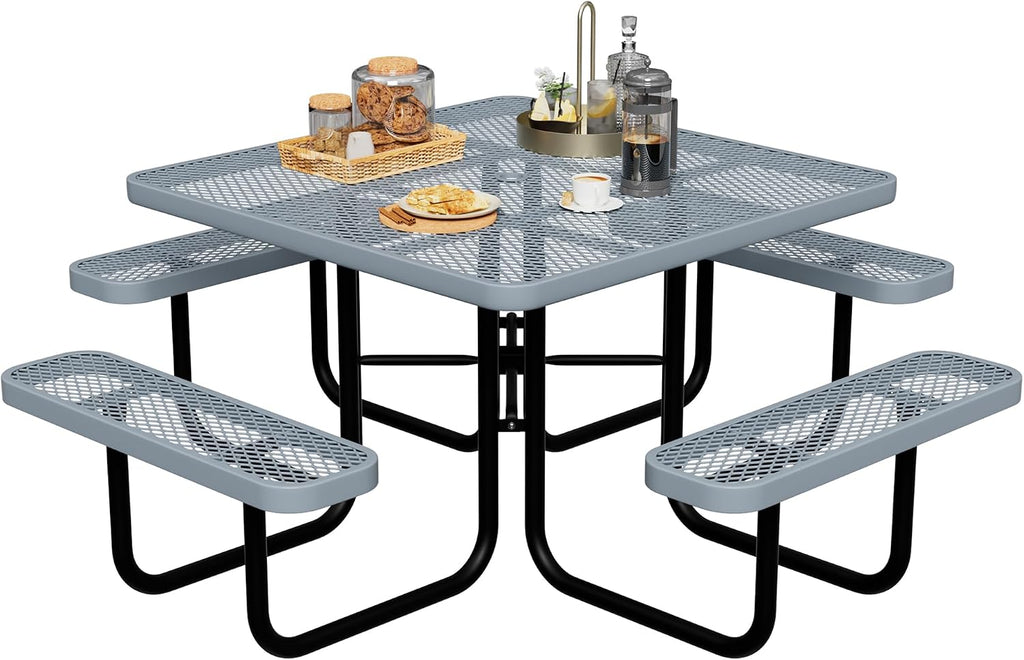 Square Commercial Outdoor Picnic Table