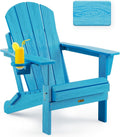 Folding Wood Texture Adirondack Chair