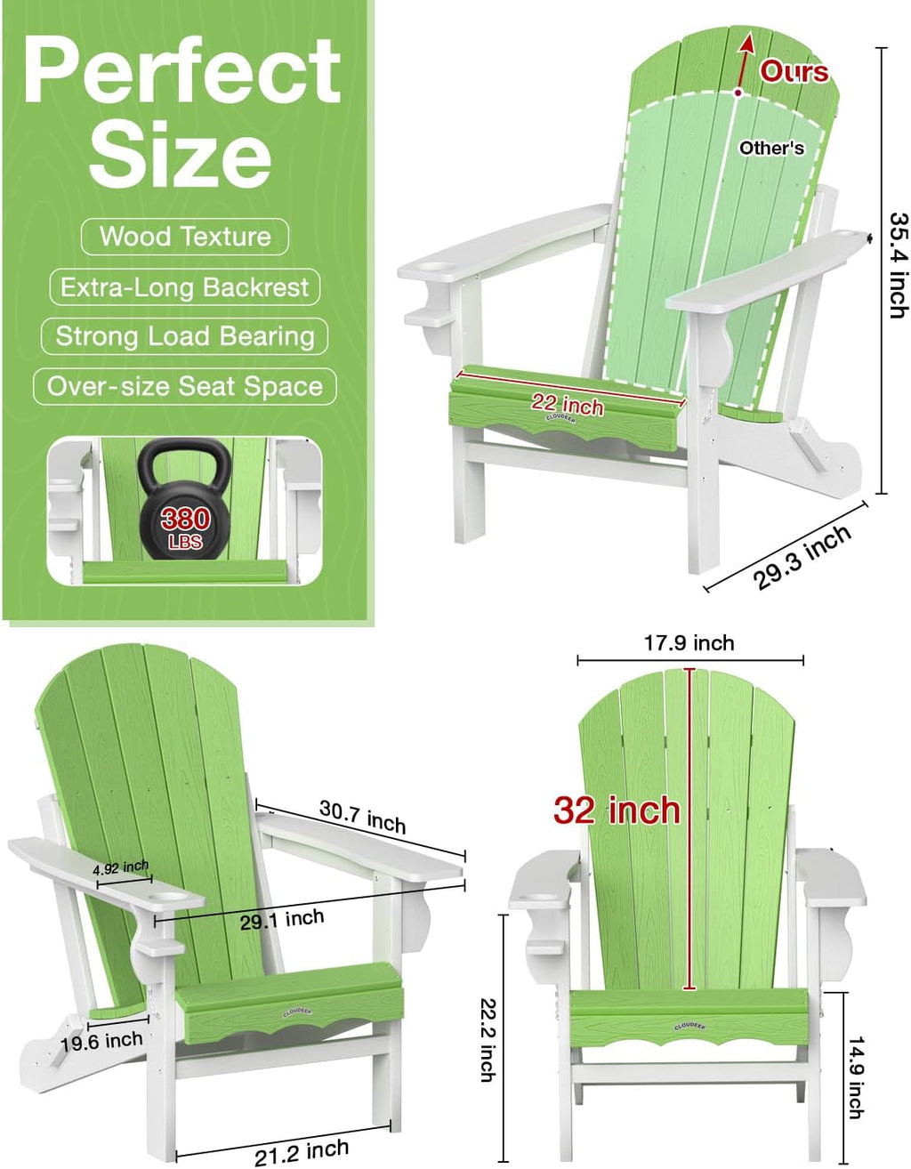 Folding Adirondack Chair With Cup Holder
