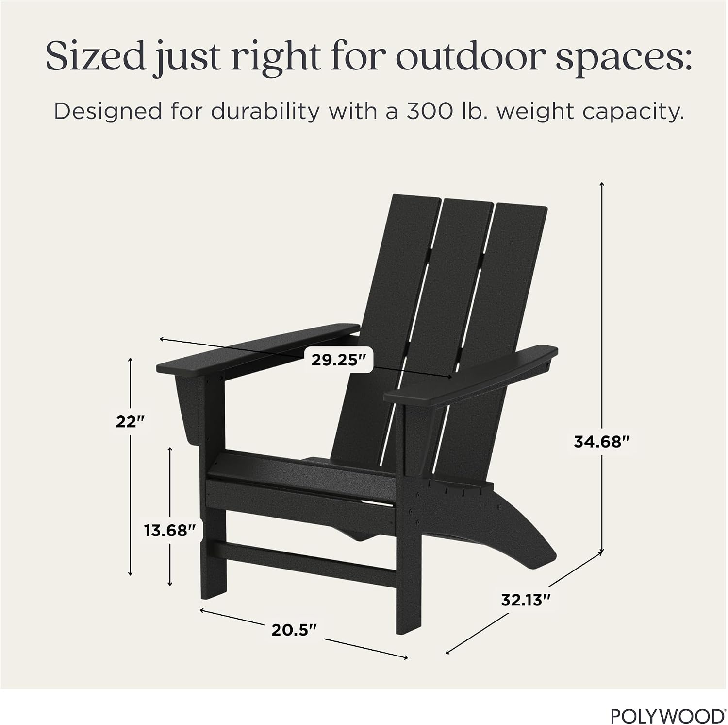Modern HDPE Adirondack Chair