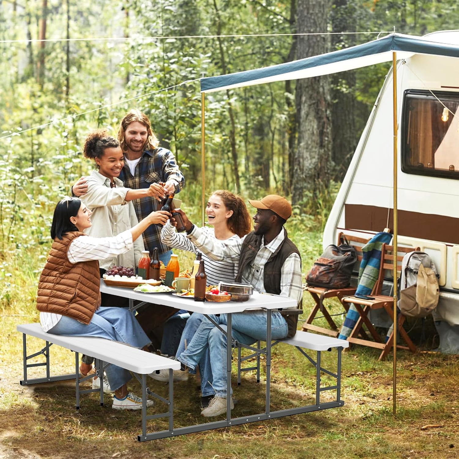 Foldable Picnic Table Set