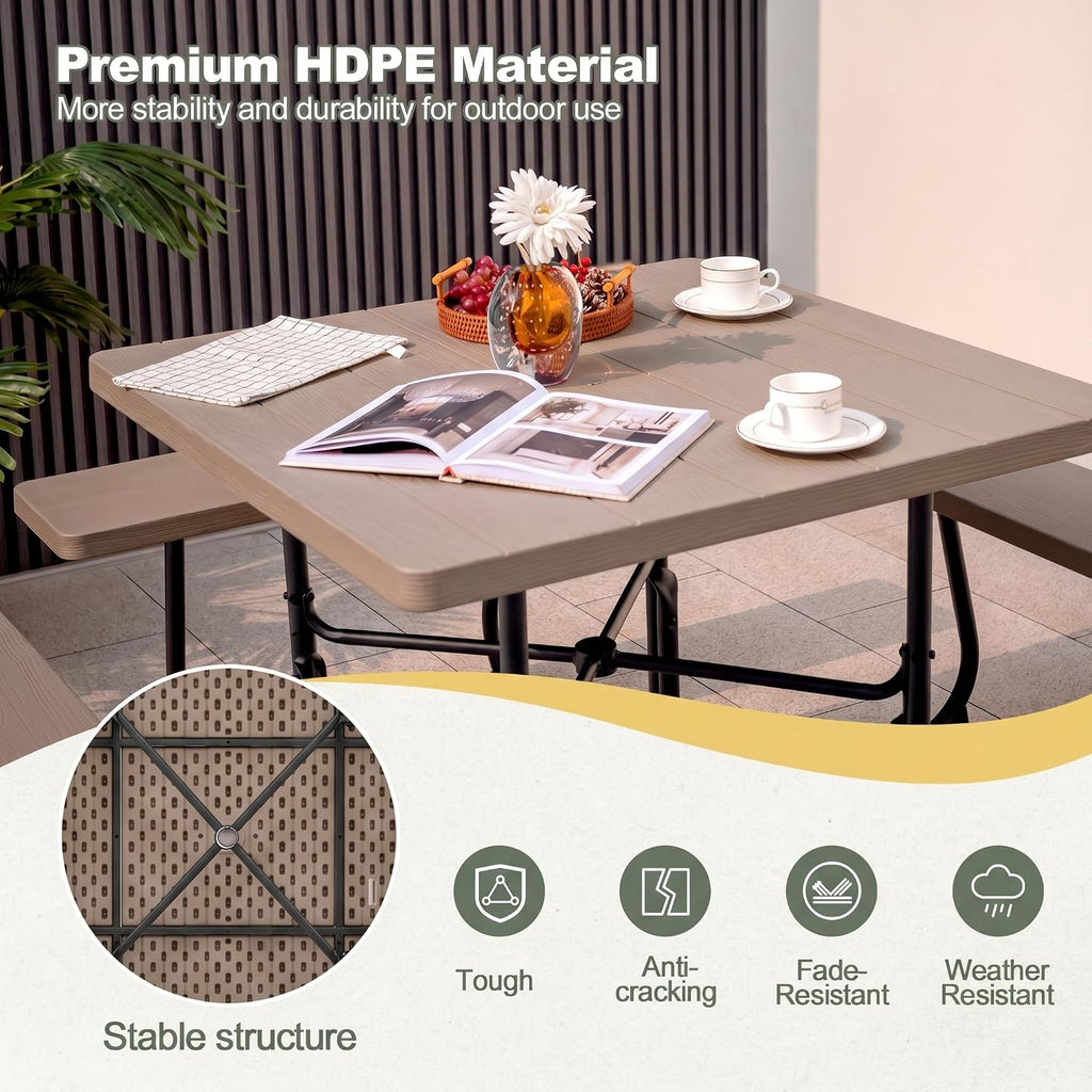 8-Seat HDPE Picnic Table