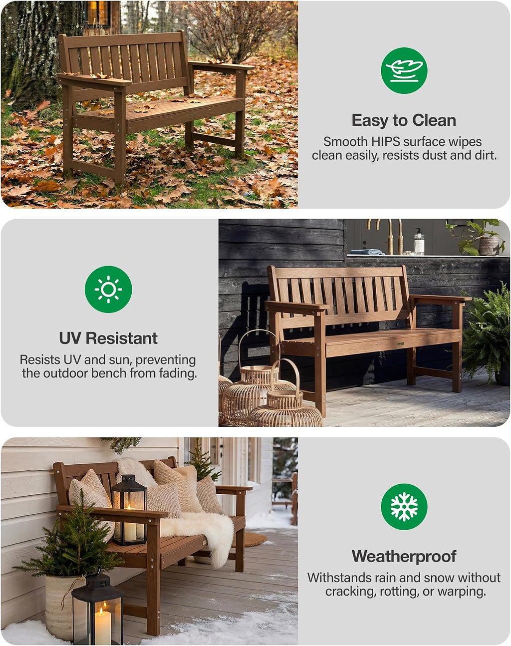 2-Seater Outdoor Garden Bench