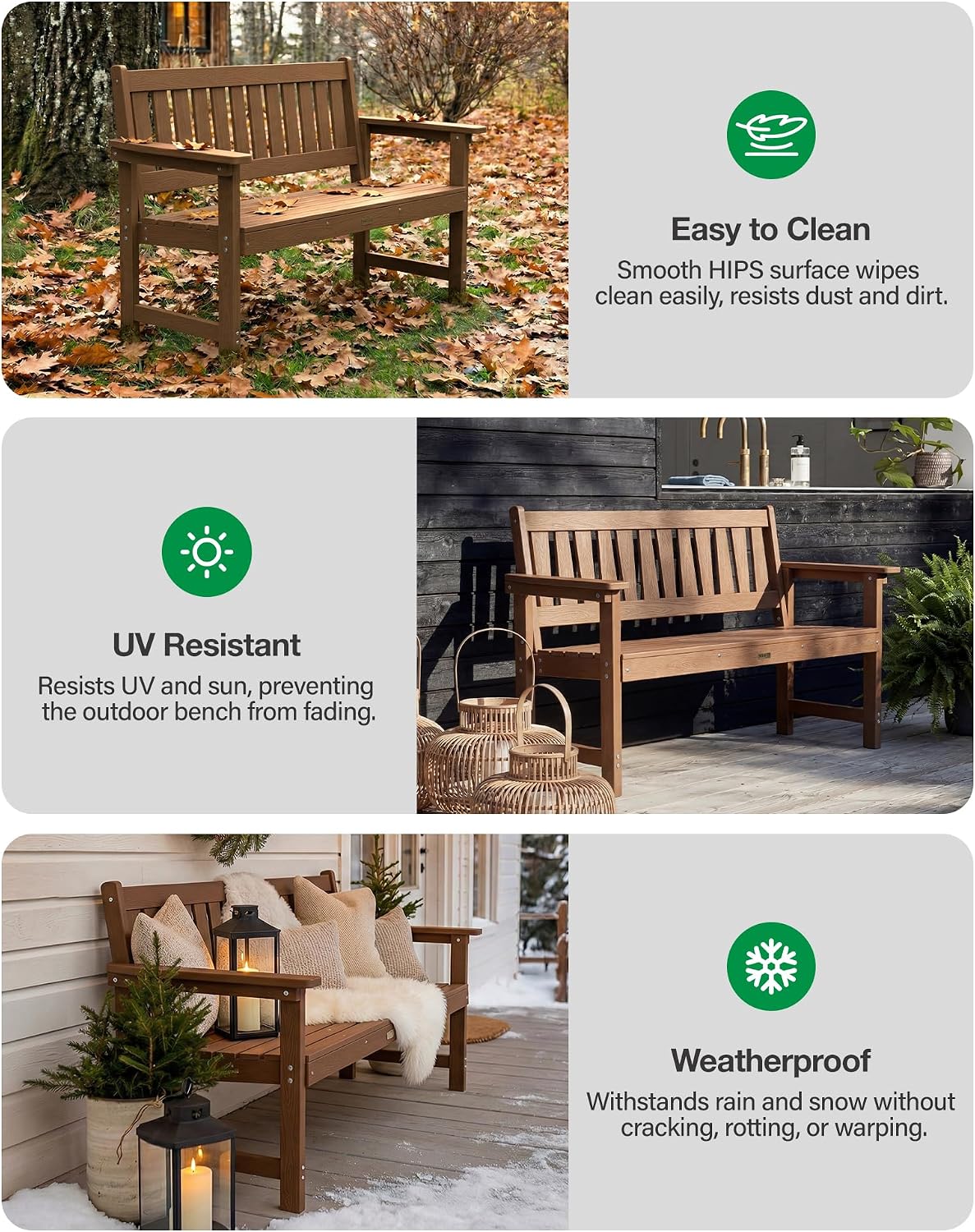 2-Seater Outdoor Garden Bench