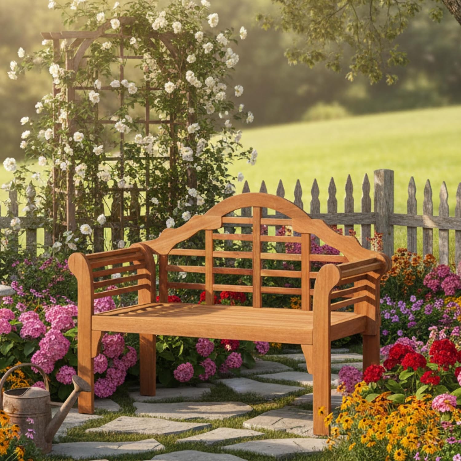 Eucalyptus Wood Foldable Bench
