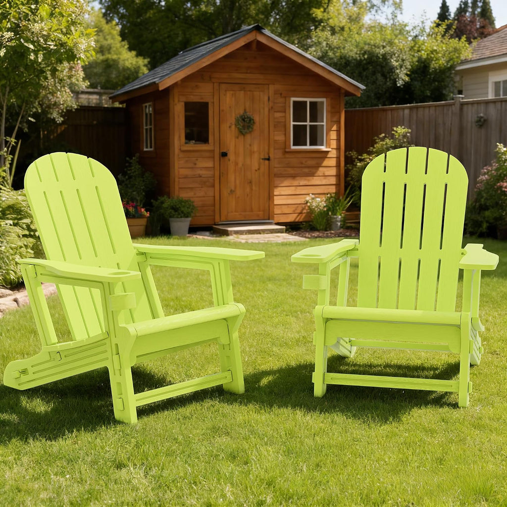 3-Piece HDPE Adirondack Chair Set