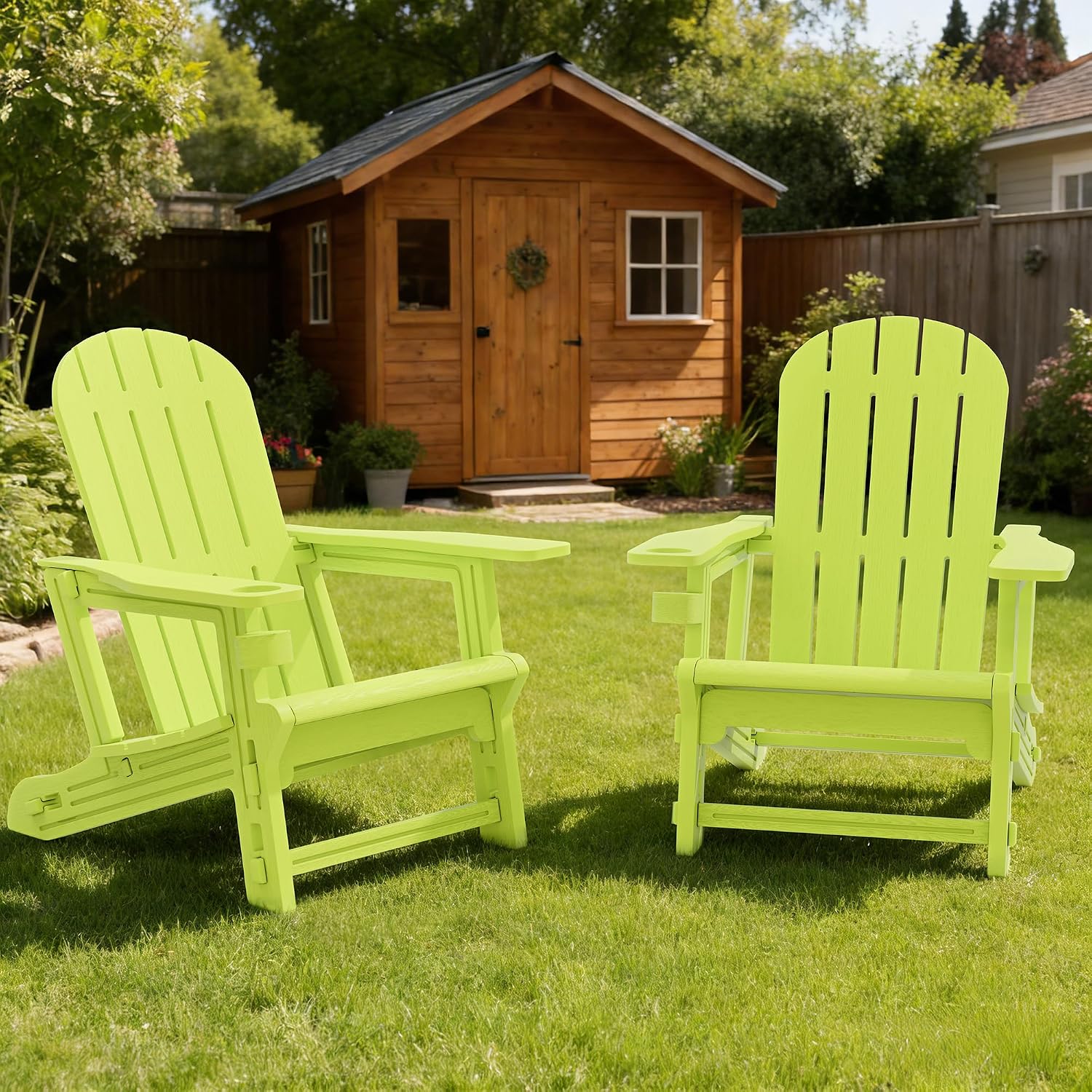 3-Piece HDPE Adirondack Chair Set