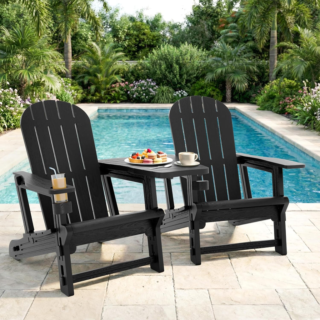 2 Pack HDPE Adirondack Chair Set