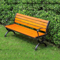 67" Cast Aluminum Wood Outdoor Garden Bench