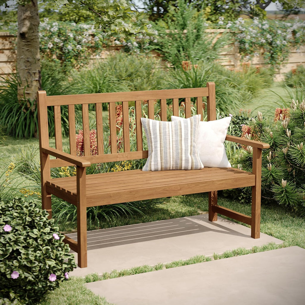 Flash Furniture Acacia Wood 2-Seater Patio Bench